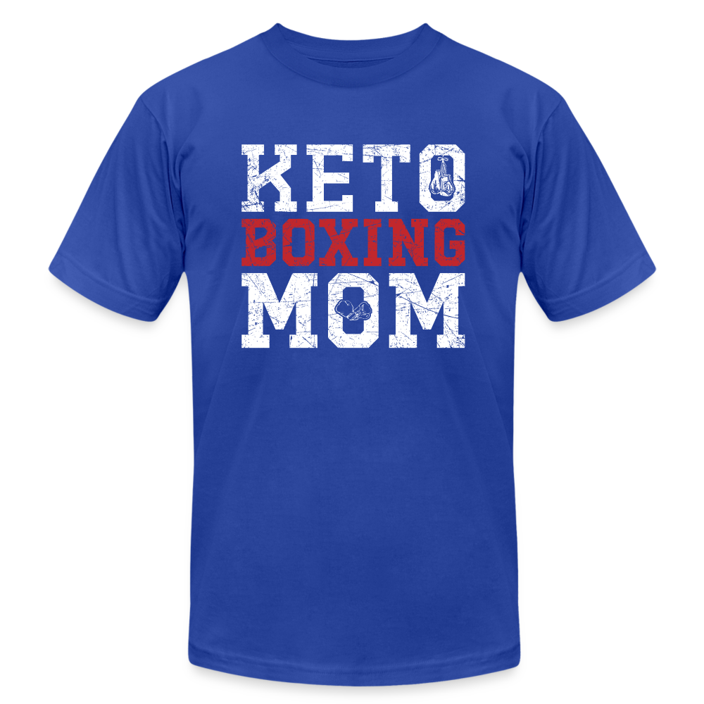 Unisex keto boxing mom T-shirt - royal blue