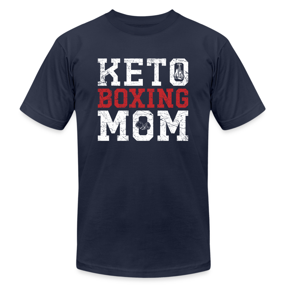 Unisex keto boxing mom T-shirt - navy